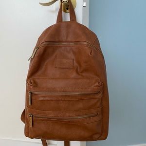 Honest vegan leather diaper backpack